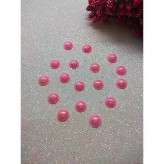 Полубусины-жемчуг(цв.розовый-перламутр) 8 мм, цена за 20 гр